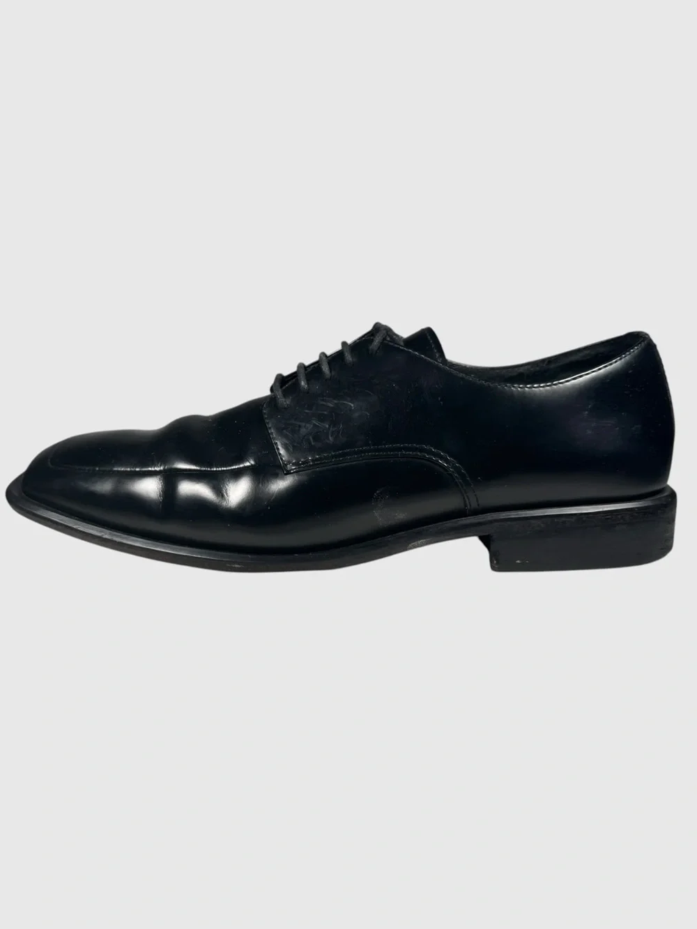 Via Spiga Silvio-A Black Leather Square Toe Dress Shoes 8.5M